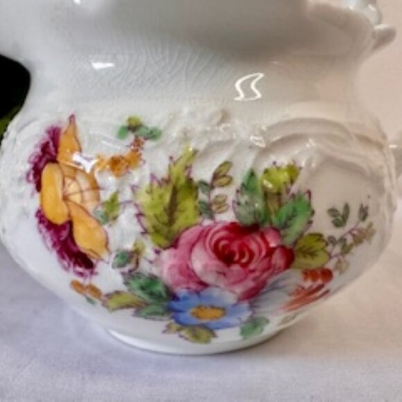 Vintage Coalport Severs Embossed Creamer – Made in England Floral Jug - Picture 3 of 7